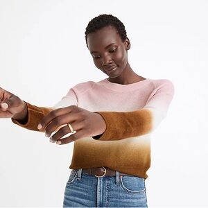 Madewell Dip-Dye Cashmere Shrunken Sweatshirt